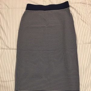 Michealkors Striped Stretch-Viscose Pencil Skirt